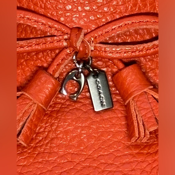 Coach Greenwich Red Orange Driving Moccasins Loafers Slip Ons 6.5B NEW - Picture 9 of 10